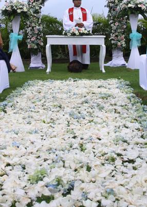 Flower aisle walk way 